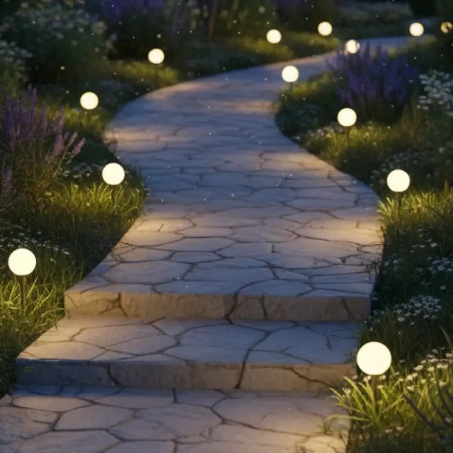 bóng led ngoài trời 1W 2W chiếu sáng lối đi sân vườn kiểu pathlight