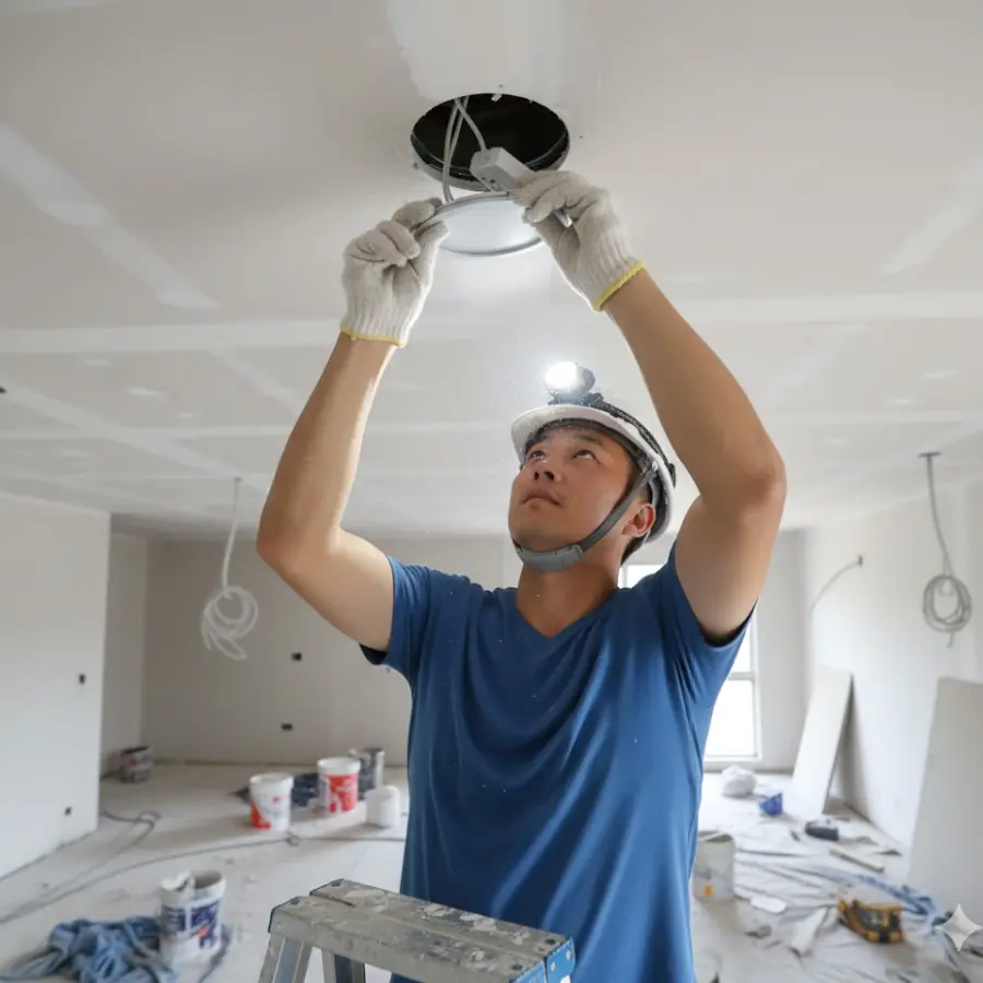 Lắp đặt đèn âm trần trong nhà sửa lại