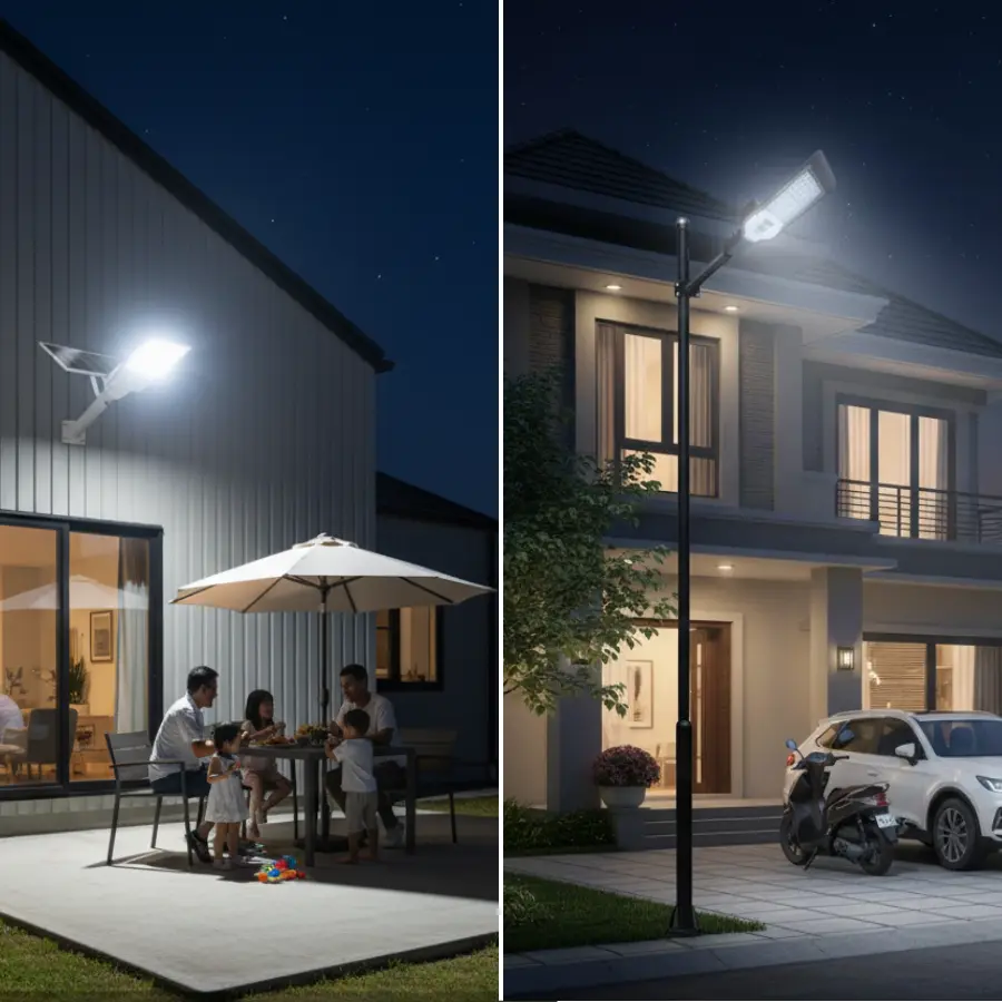 So sánh đèn năng lượng mặt trời và đèn LED cảm ứng ánh sáng trong thực tế sử dụng