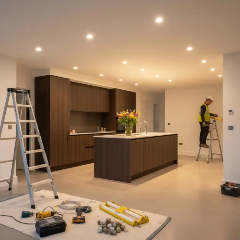 Thay đèn LED chiếu sáng khi sửa nhà cuối năm giúp nhà sáng hơn và tiết kiệm điện