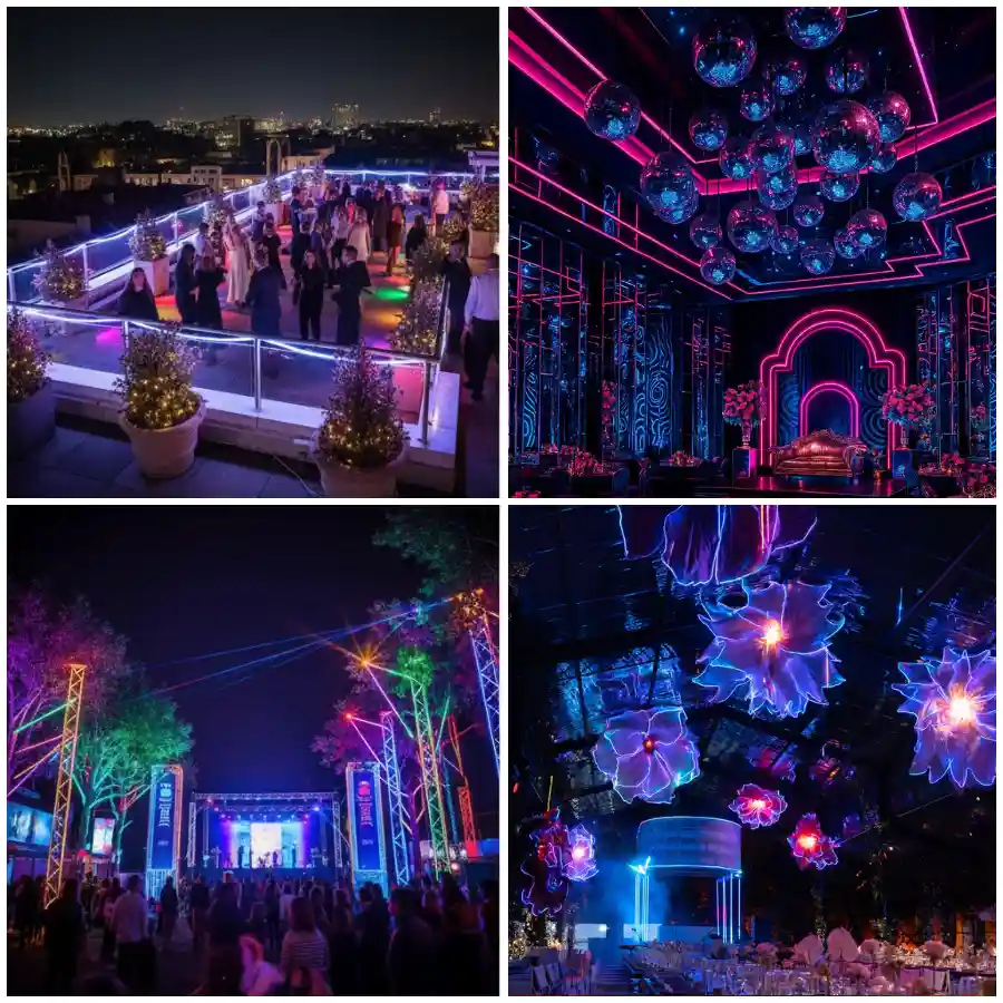 Đèn LED dây 5050 RGB trang trí lễ hội và sự kiện ngoài 