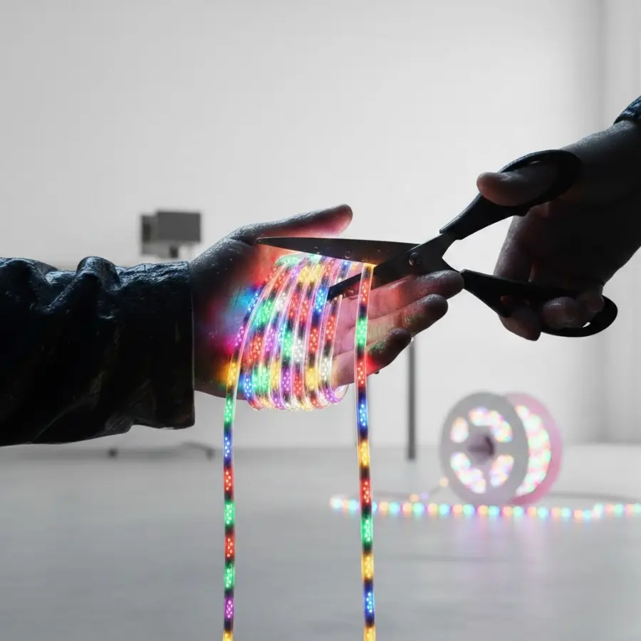 Đèn LED dây chạy đuổi 3030 có thể cắt nối linh hoạt khi thi công