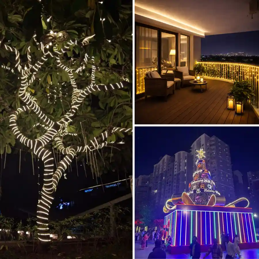 Đèn LED dây chống nước IP65 quấn cây ngoài trời ban công