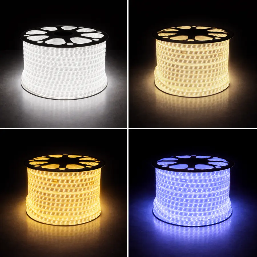 So sánh các màu ánh sáng của LED dây 3 hàng bóng 220V