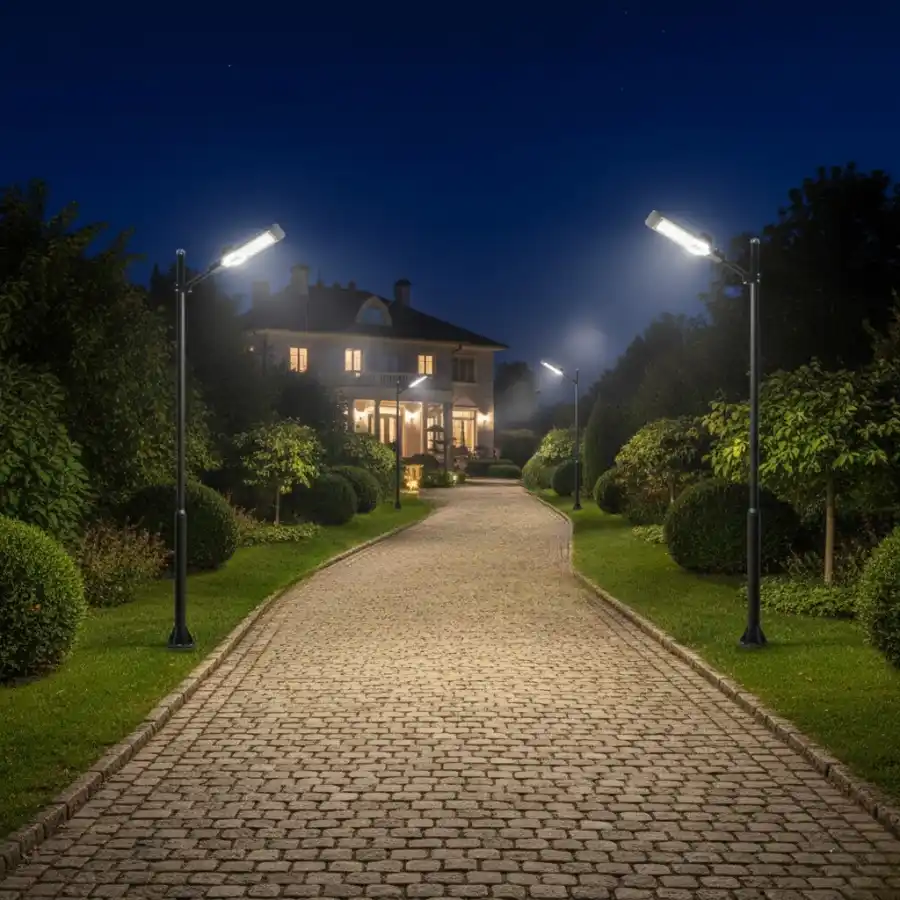 Nguyên tắc chiếu sáng sân vườn ban đêm với ánh sáng phân bố đều, không chói và không tạo vùng tối