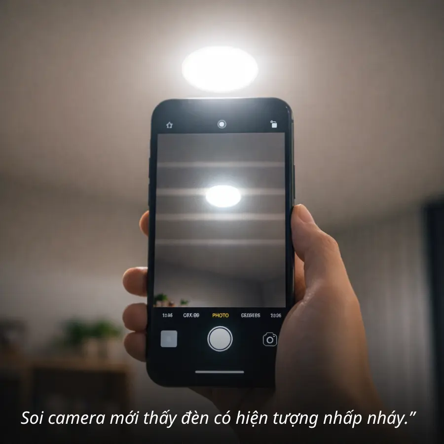 Kiểm tra ánh sáng đèn LED có nhấp nháy bằng camera điện thoại