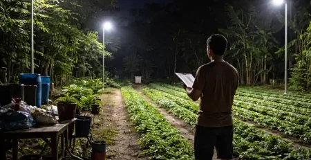 Bố trí nhiều đèn pha LED giúp sân vườn chiếu sáng đều hơn