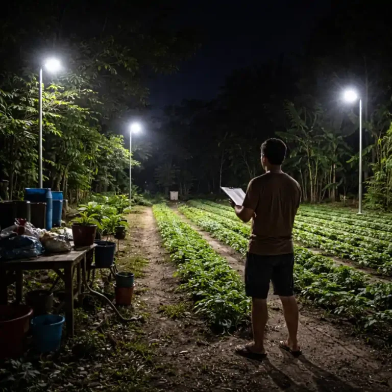 Bố trí nhiều đèn pha LED giúp sân vườn chiếu sáng đều hơn