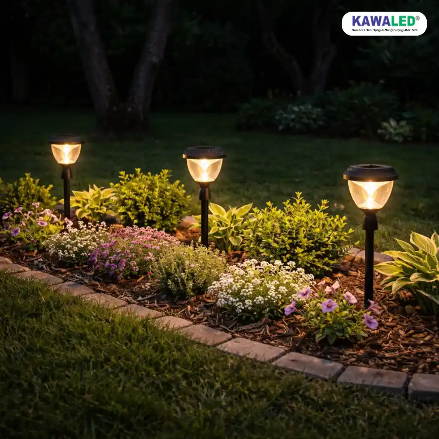 Đèn nấm sân vườn năng lượng mặt trời trang trí lối đi