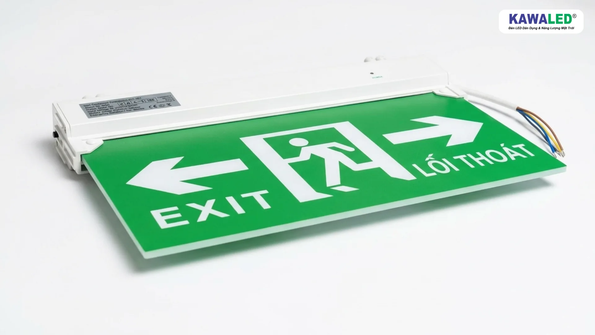 đèn exit e506 thiết kế mỏng mặt hiển thị rõ