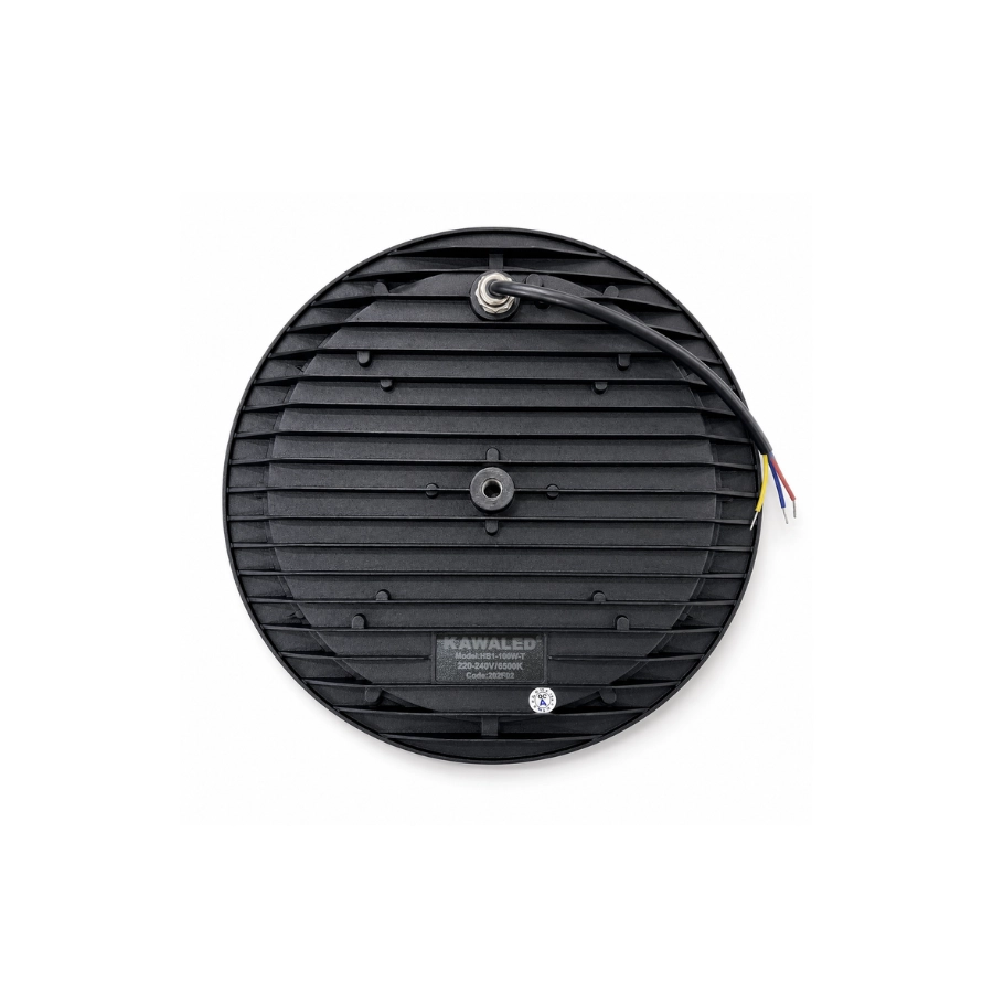 Mặt sau đèn LED Highbay HB1-100W với hệ thống tản nhiệt
