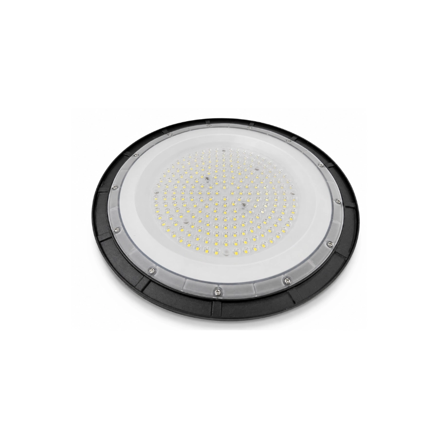 Đèn LED Highbay HB1-150W mặt trước góc nghiêng trên nền trắng