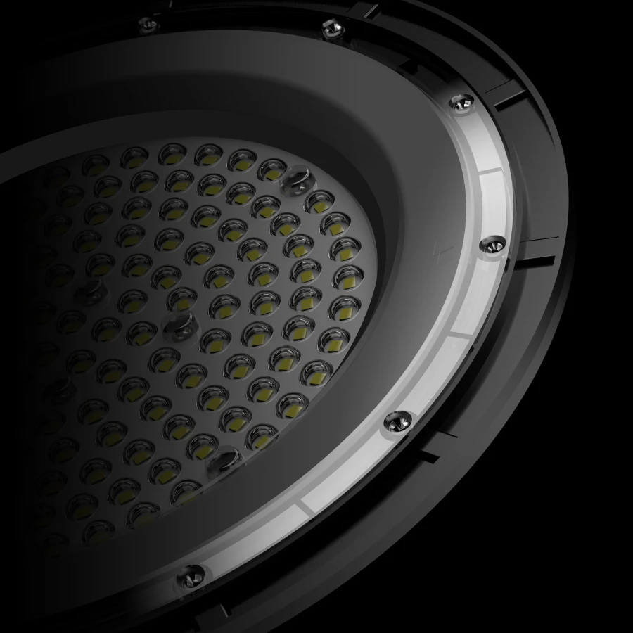 Mặt đèn led highbay HB1 sử dụng polycarbonate chống va đập