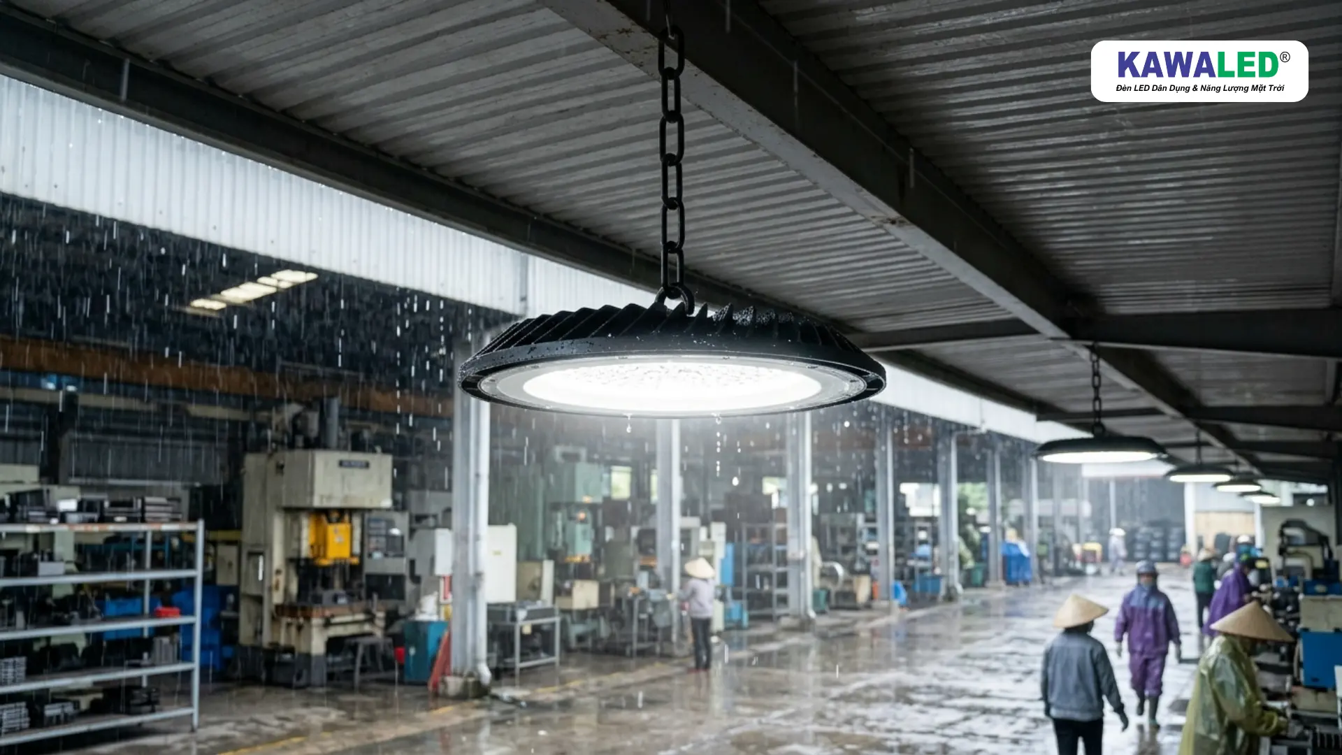 đèn led nhà xưởng 200w chống nước ip65