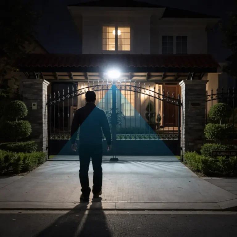 Đèn pha cảm ứng KAWALED lắp ngoài trời chiếu sáng sân nhà ban đêm