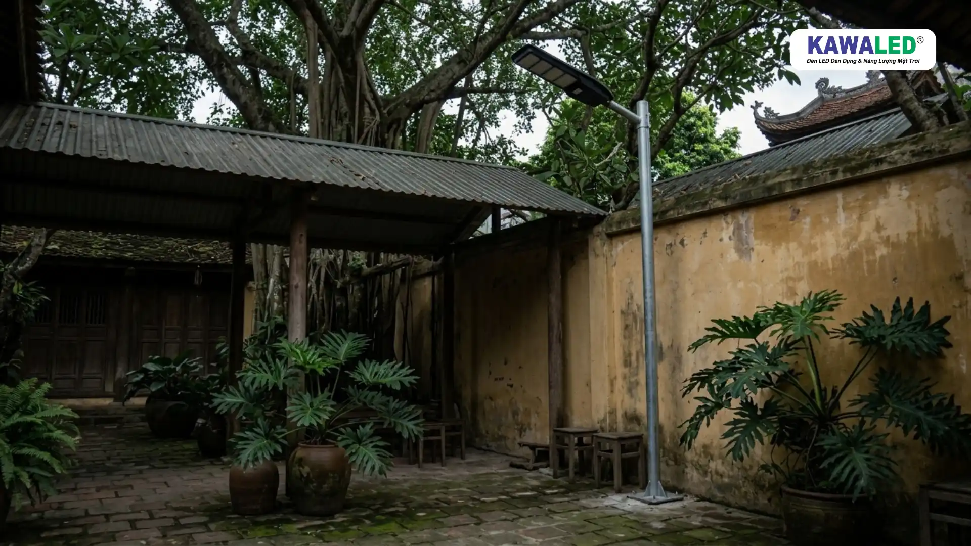 khu vực thiếu ánh nắng khiến đèn năng lượng mặt trời hoạt động kém