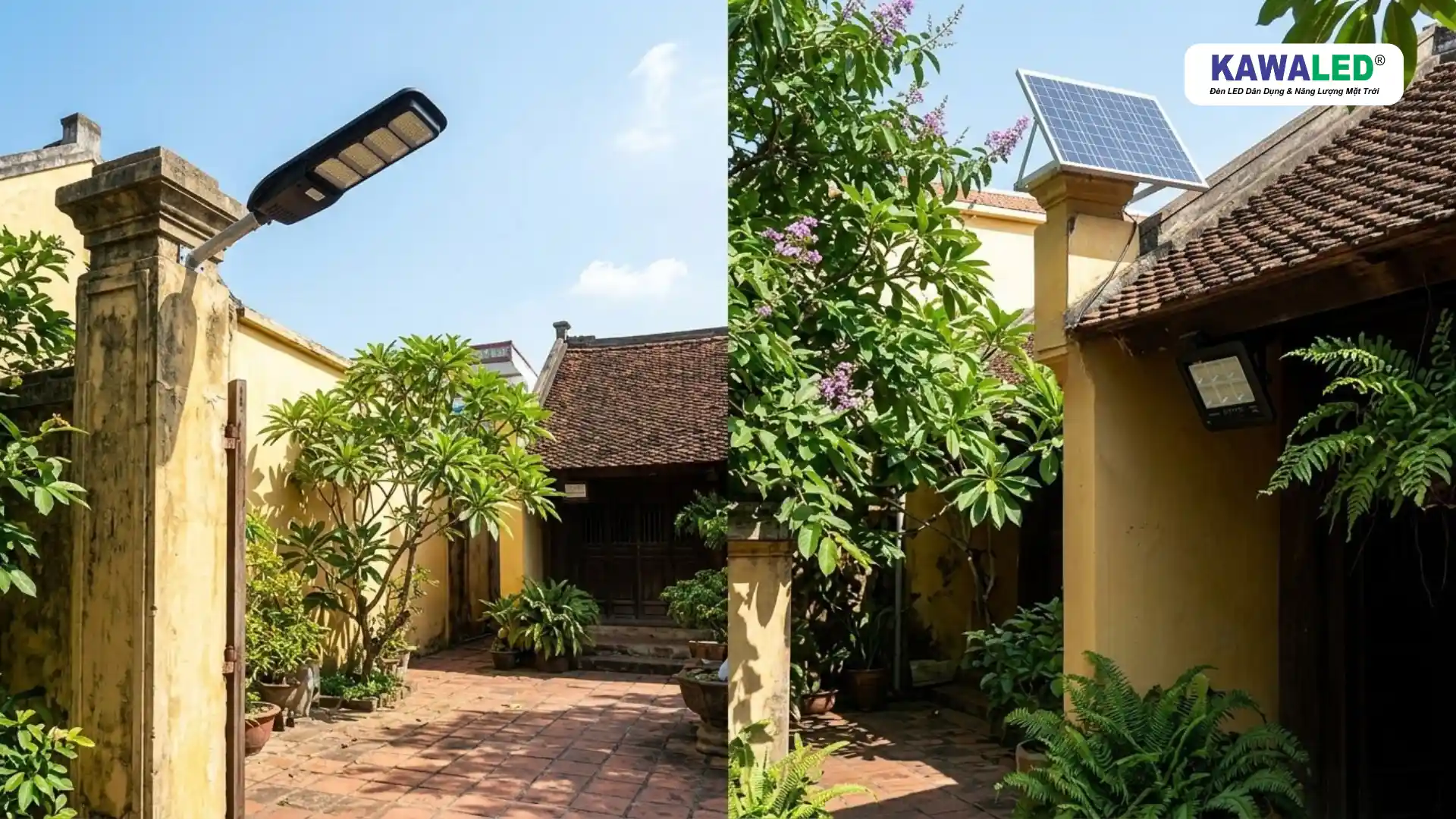 cách lắp đúng đèn năng lượng mặt trời liền thể và tấm pin rời