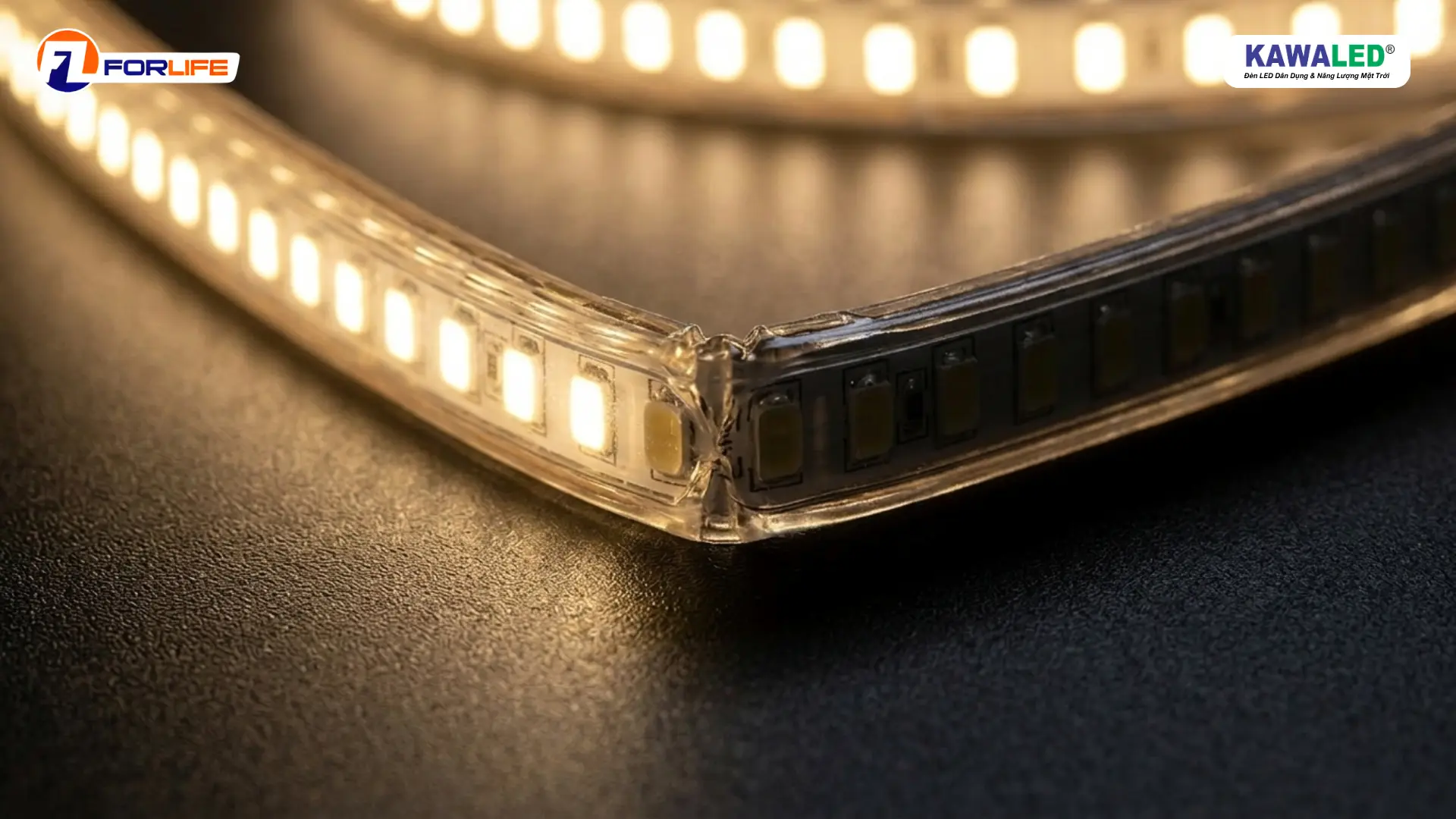 đèn led dây bị bẻ gập gây mất sáng