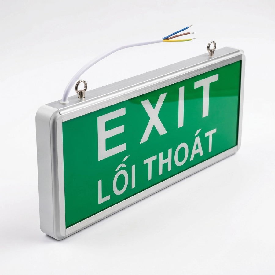 thiết kế đèn exit thoát hiểm e504