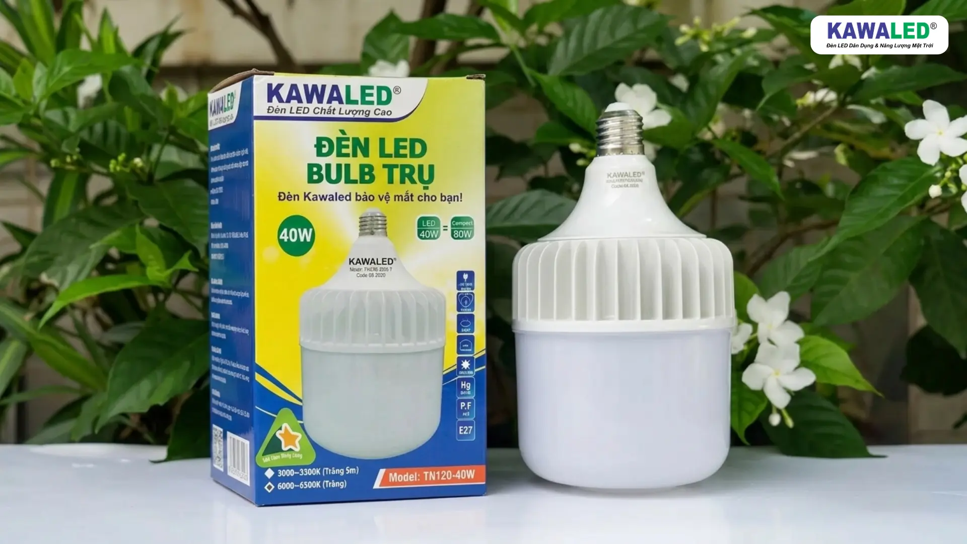 Đèn led bulb trụ thân nhôm Kawaled chất lượng cao