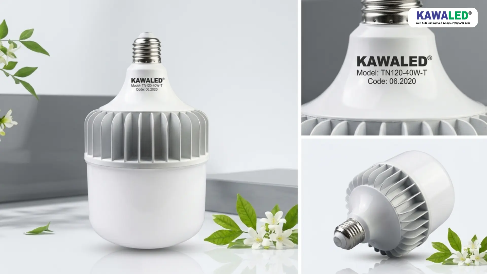 Thiết kế thân nhôm đèn led trụ Kawaled