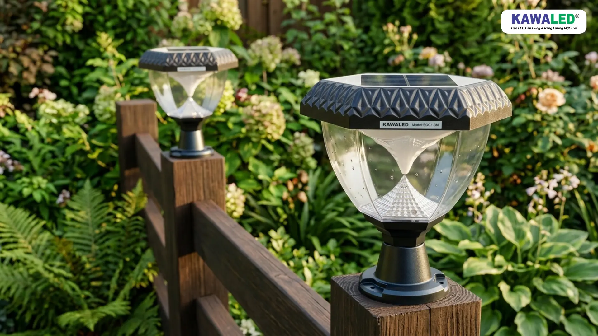 đèn trụ hàng rào SGC1-3M lắp ngoài trời chống nước