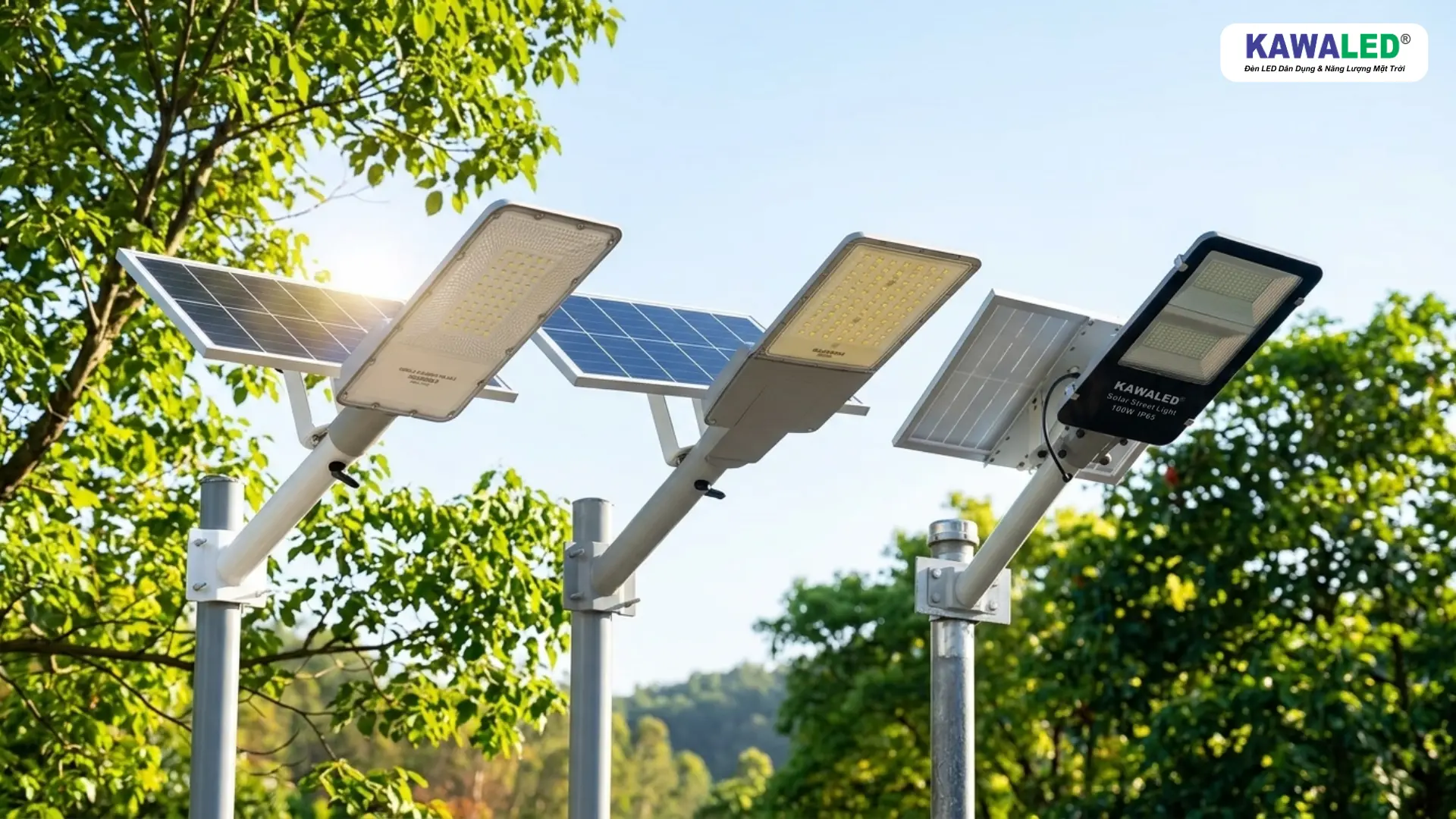 đèn đường năng lượng mặt trời cao cấp hoạt động ổn định