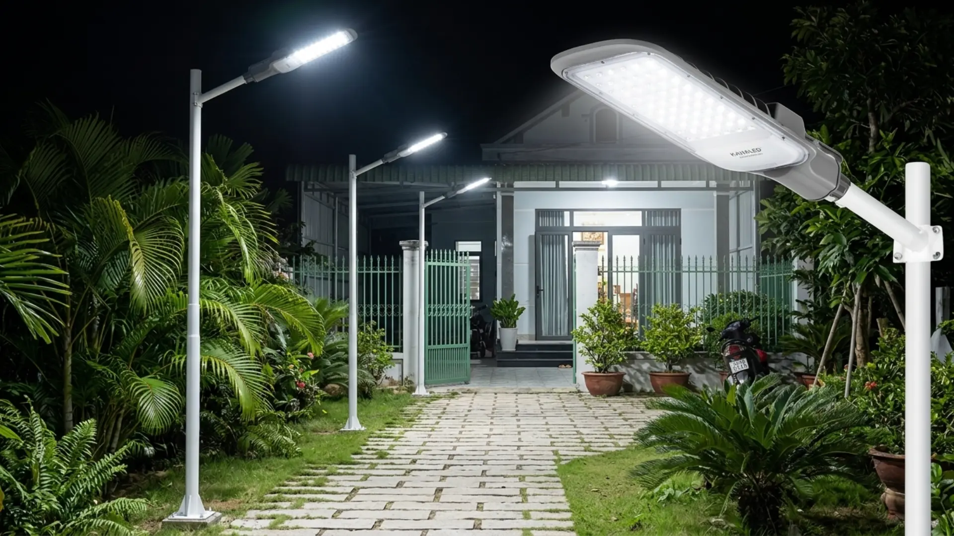 đèn led cảm biến SST-30W KAWALED lắp sân vườn ngoài trời