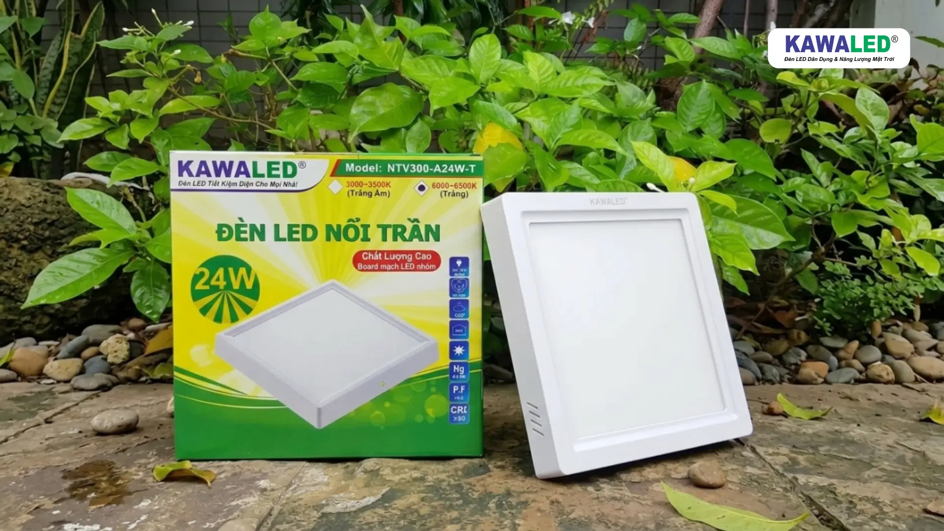 Đèn LED nổi trần vuông KAWALED 24W thiết kế hiện đại