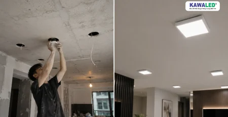 Đèn LED nổi trần KAWALED phù hợp cho trần bê tông hiện đại