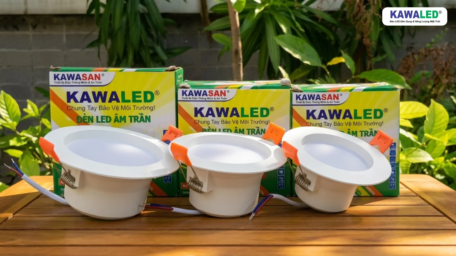 Sản phẩm đèn led âm trần Kawaled dùng cho phòng khách và phòng ngủ