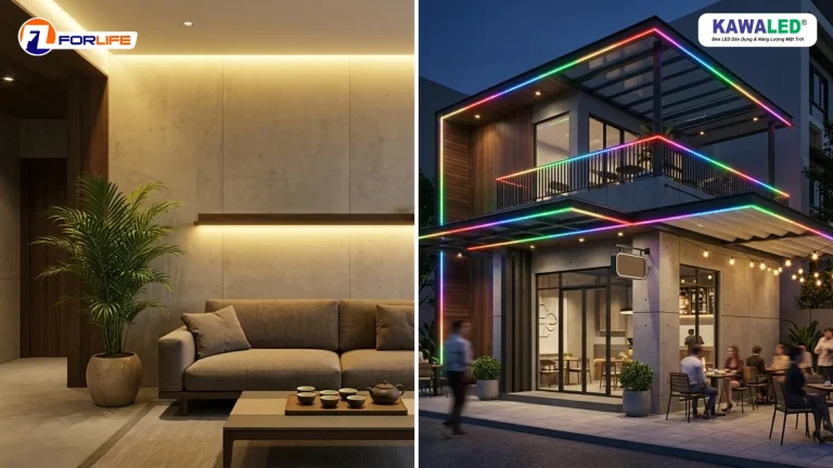 So sánh đèn led dây thường và đèn led dây chạy đuổi cho nhà ở và quán cafe
