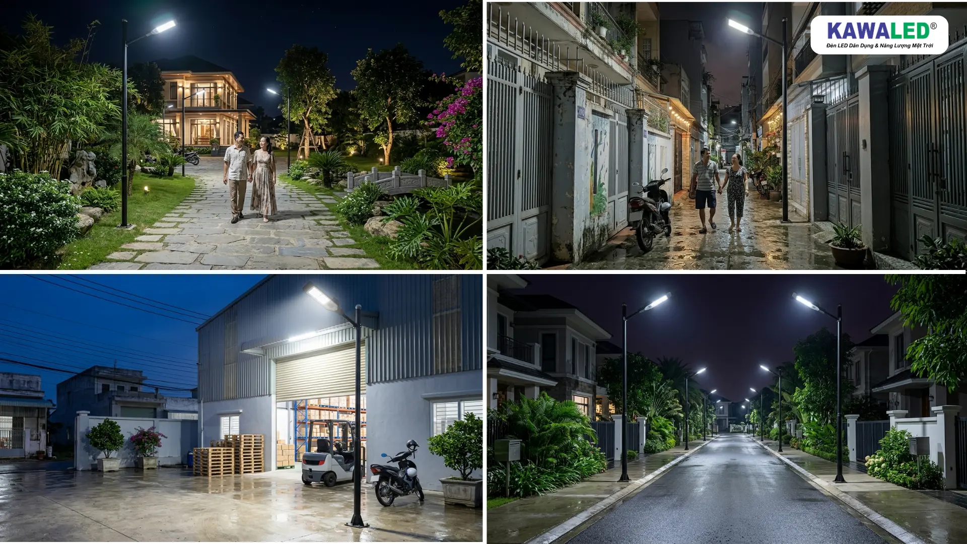 Các ứng dụng thực tế của đèn cảm biến ánh sáng tại sân nhà và nhà xưởng