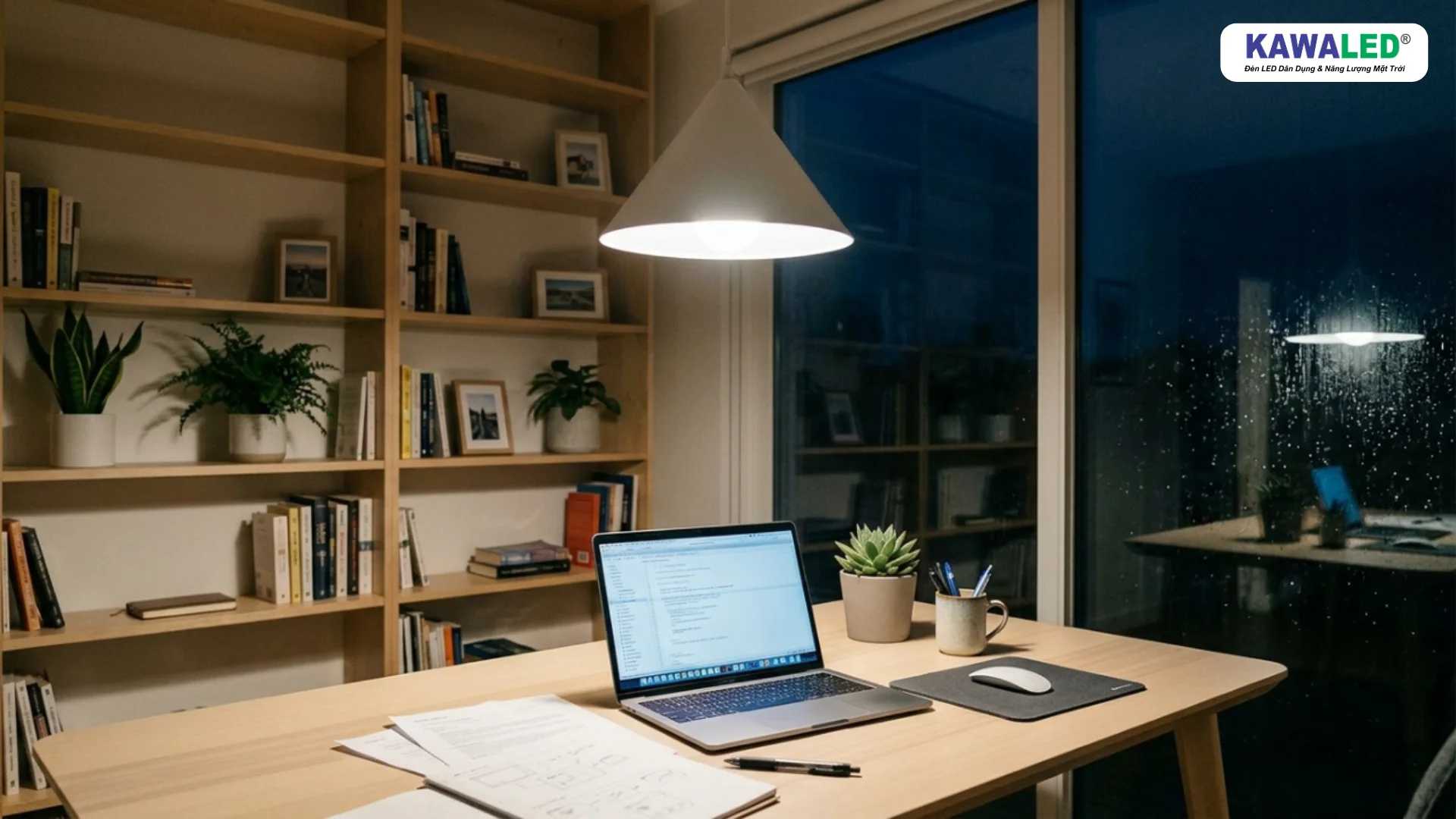 Bóng đèn LED Bulb KAWALED hoạt động ổn định trong phòng làm việc