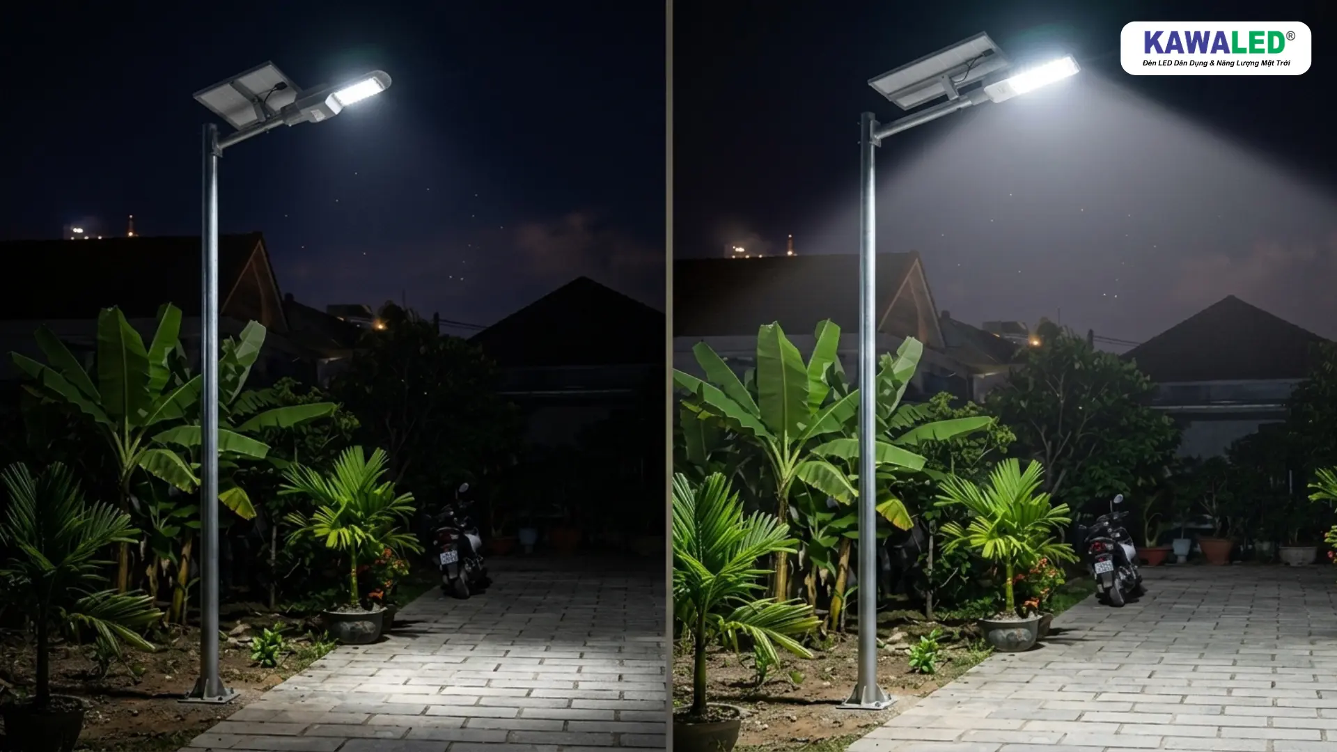 So sánh ánh sáng của đèn năng lượng mặt trời sử dụng chip LED khác nhau