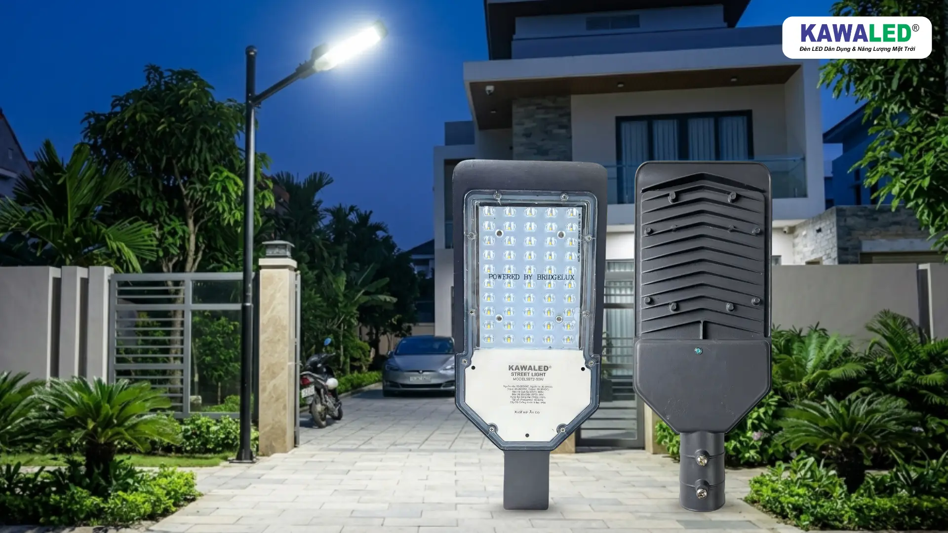 Đèn đường cảm ứng ánh sáng SST2-50W KAWALED