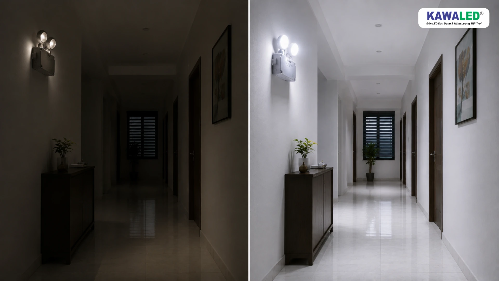 Đèn chiếu sáng khẩn cấp EL-268 lắp đặt trong nhà xưởng công nghiệp