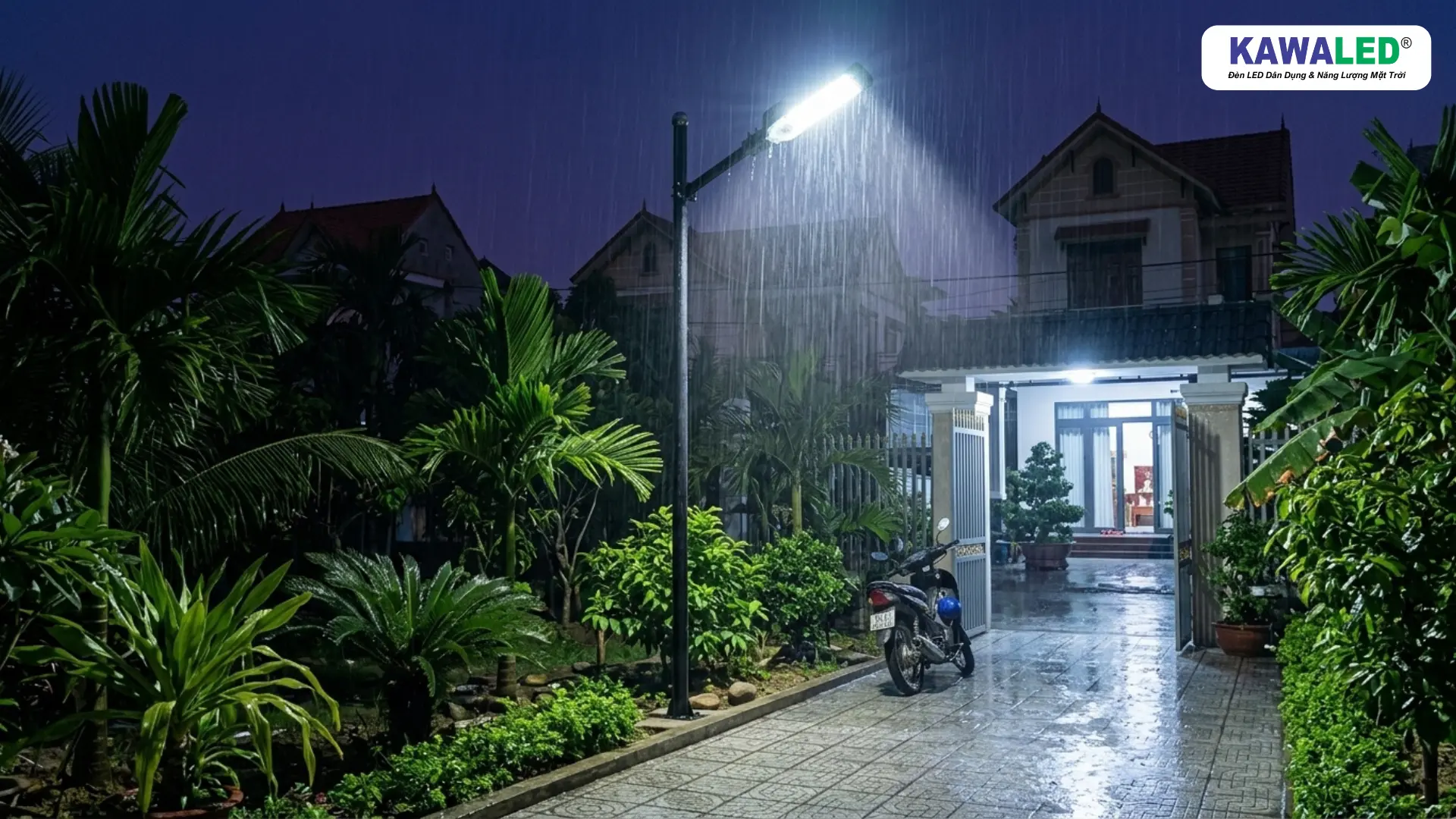 Đèn led ngoài trời SST2-50W chống nước IP66 dưới trời mưa lớn
