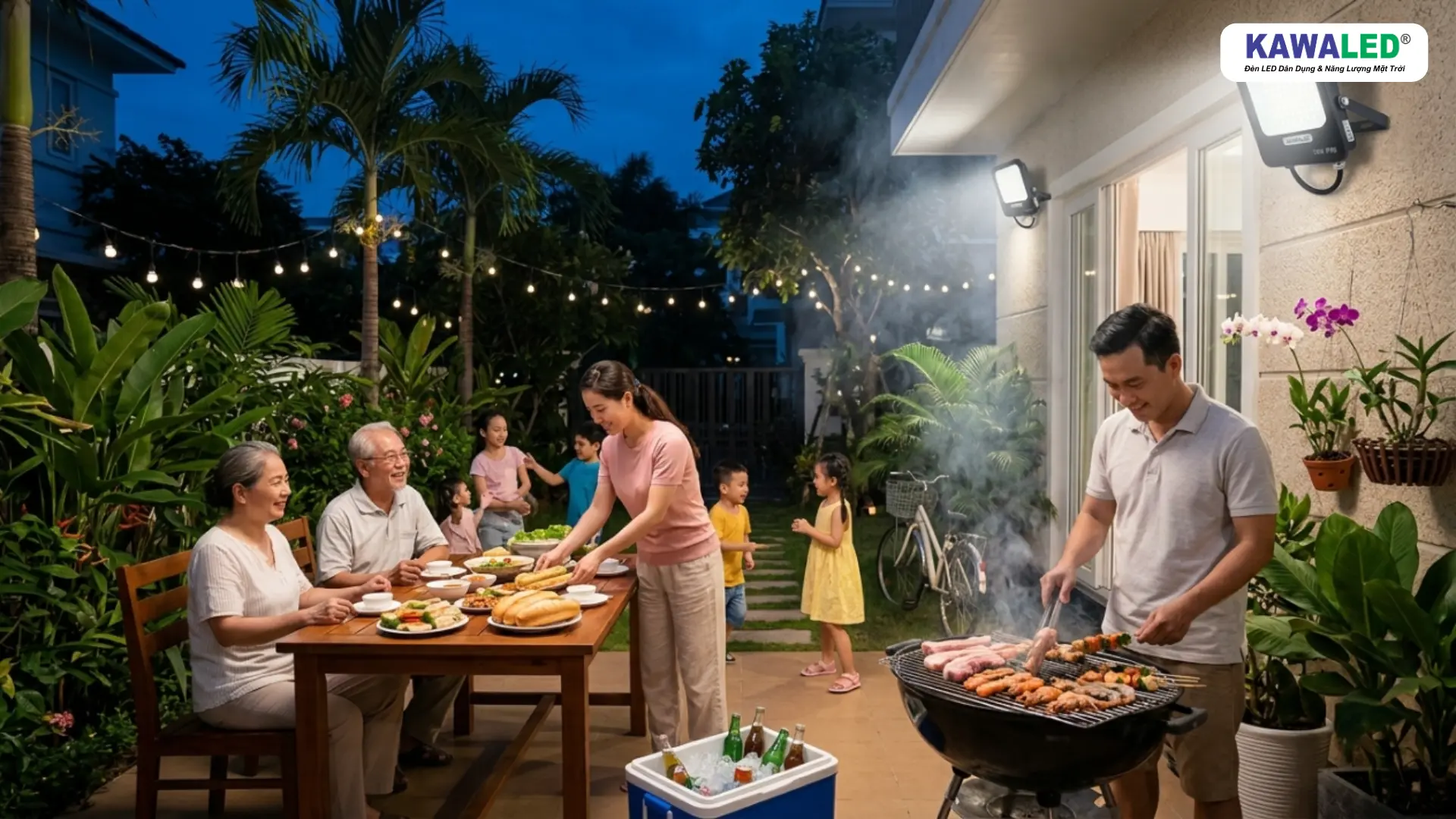 Đèn ngoài trời chống nước chiếu sáng sân vườn biệt thự