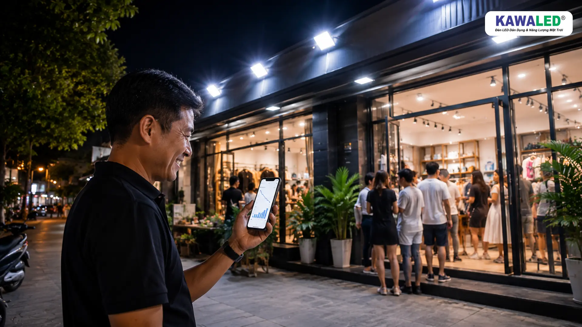 Đèn pha led ngoài trời giúp tiết kiệm chi phí điện năng