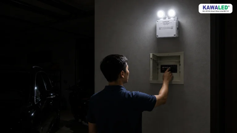Kiểm tra đèn chiếu sáng khẩn cấp EL-268 bằng cách ngắt cầu dao điện