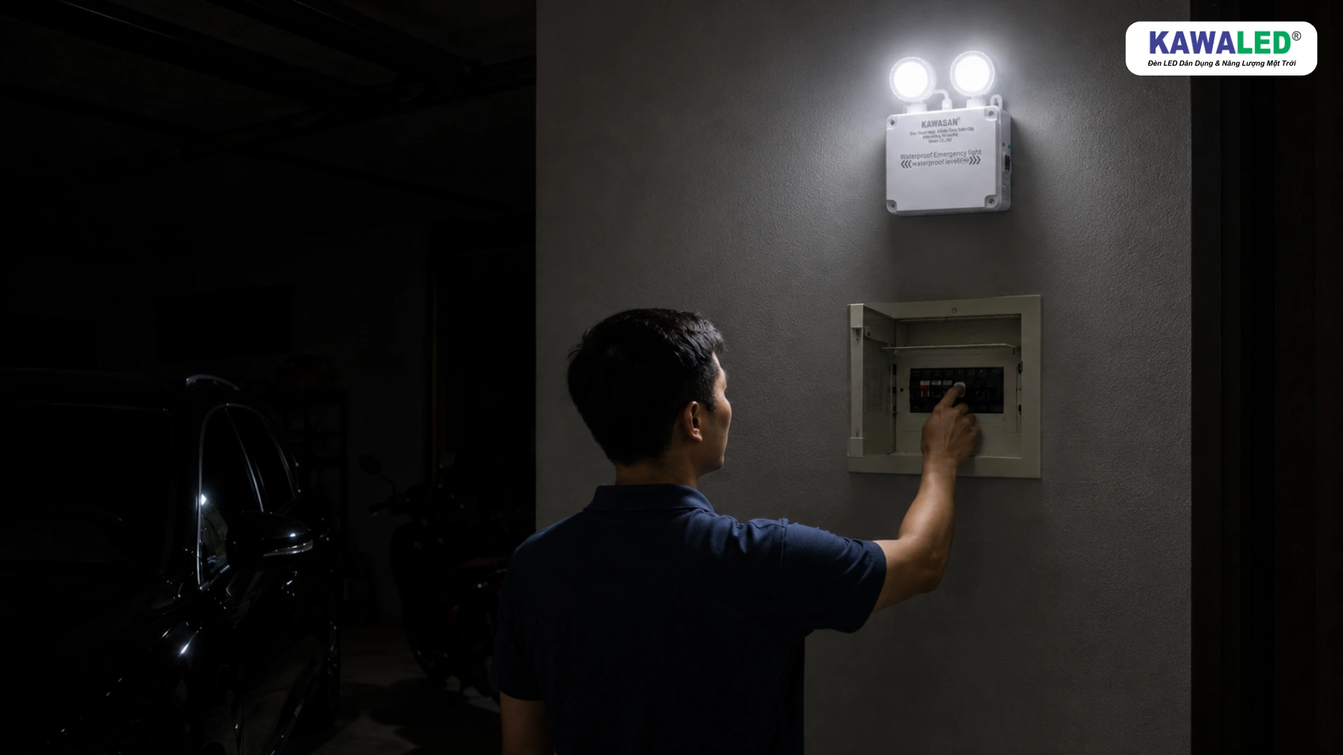 Kiểm tra đèn chiếu sáng khẩn cấp EL-268 bằng cách ngắt cầu dao điện