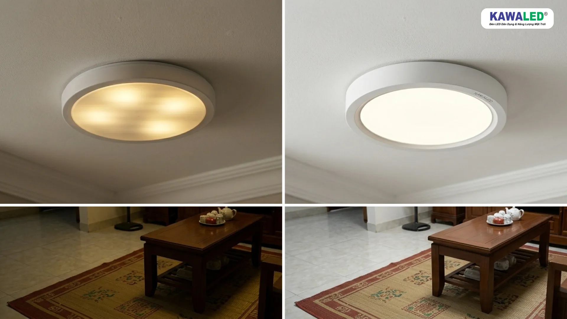 So sánh đèn led nổi trần chất lượng cao và đèn chất lượng thấp