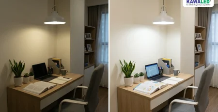 So sánh độ sáng giữa bóng đèn LED chất lượng thấp và bóng đèn LED Bulb KAWALED 12W