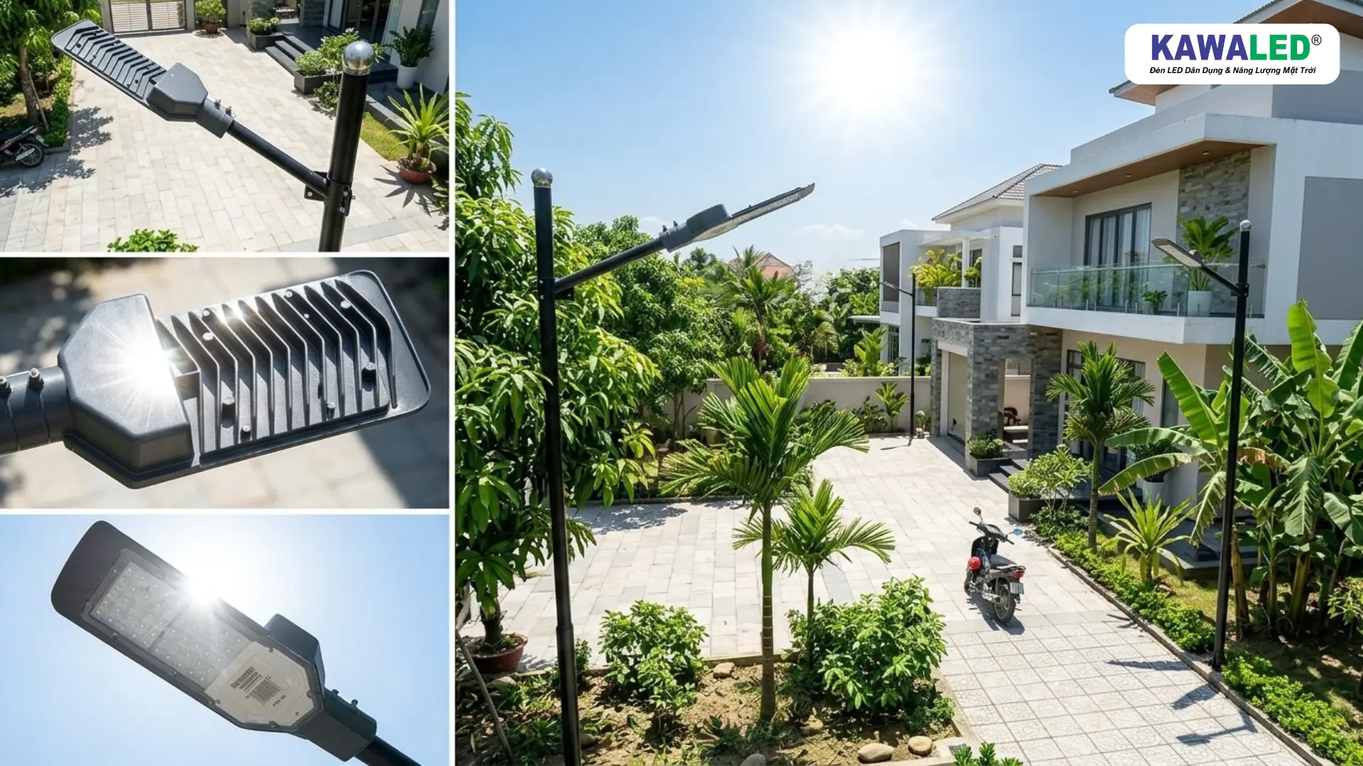 Hệ thống tản nhiệt giúp kéo dài tuổi thọ đèn LED ngoài trời