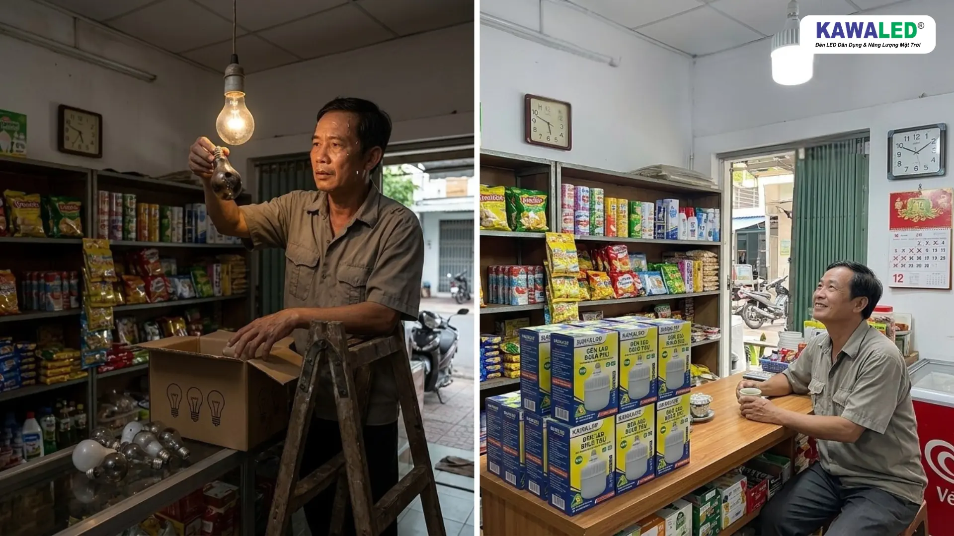 So sánh tuổi thọ đèn LED Bulb KAWALED với đèn truyền thống