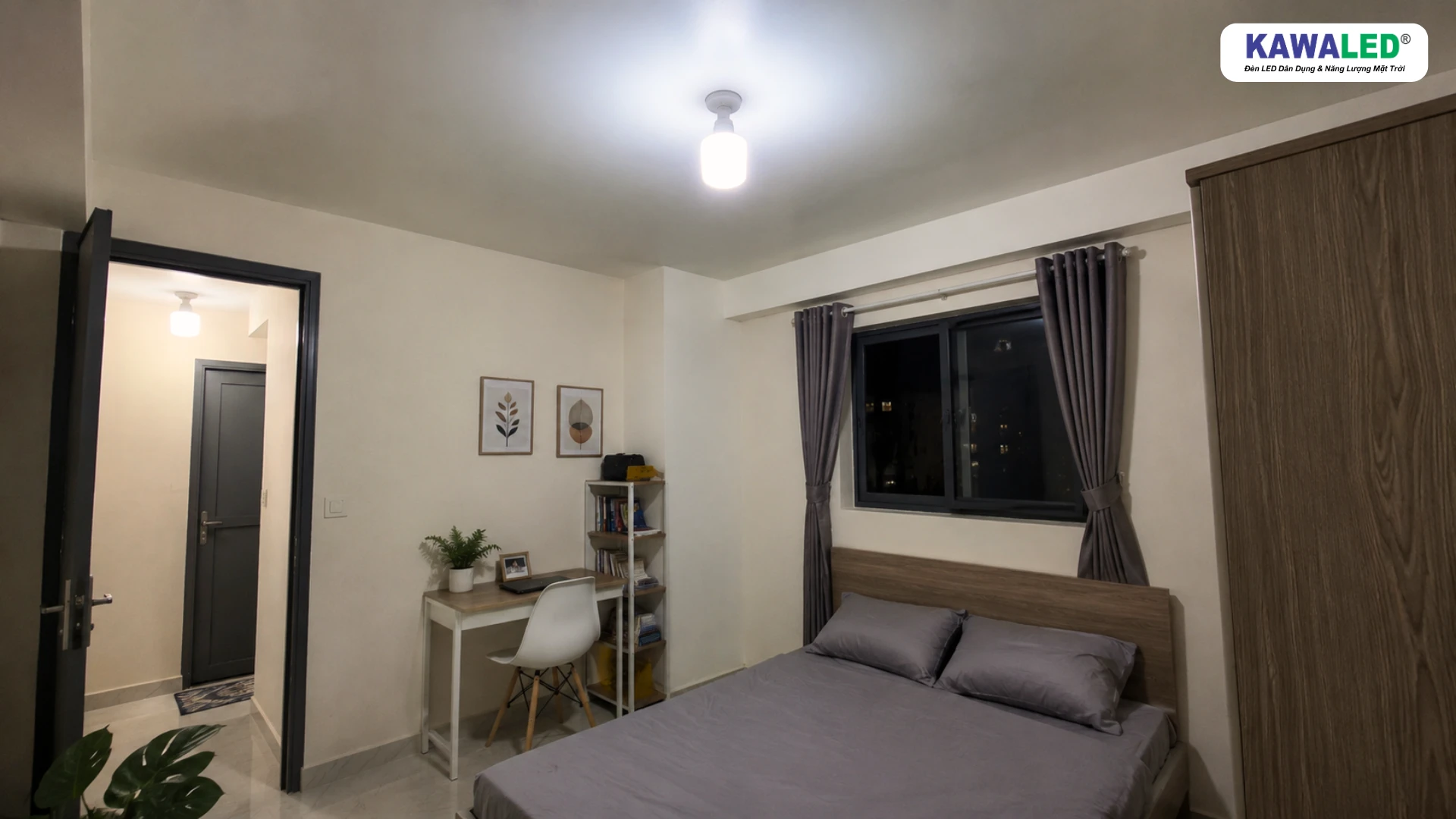 Bóng LED trụ 15W và 20W chiếu sáng phòng ngủ nhỏ