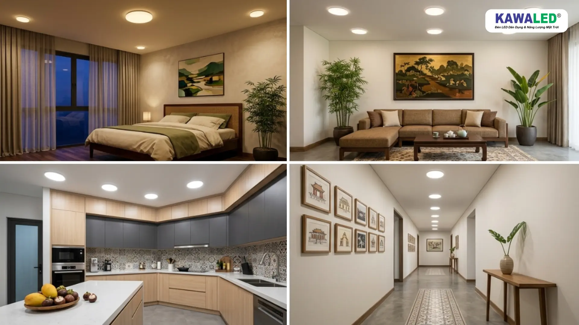 Cách chọn đèn led âm trần phù hợp với từng không gian