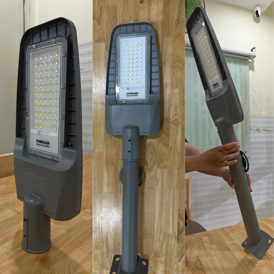 Các góc nhìn thực tế đèn đường năng lượng mặt trời 200W KAWALED STL2-200W