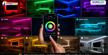 LED dây RGB đổi nhiều màu và điều khiển màu sắc bằng ứng dụng trên điện thoại